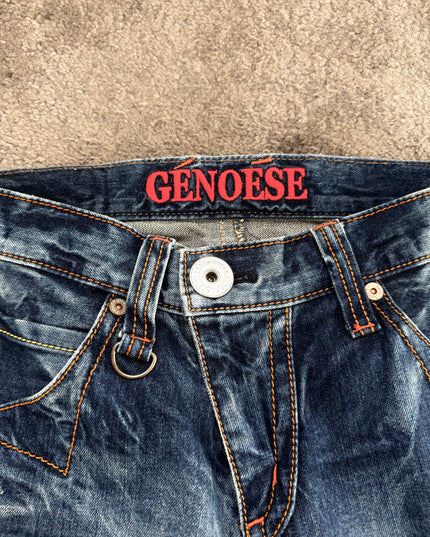 GENOESE "CRIMSON STITCH" DENIM