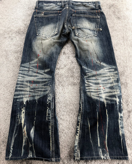 ROOT THREE "PAINT FADE FLARE" DENIM