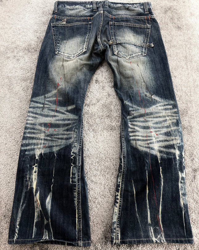 ROOT THREE "PAINT FADE FLARE" DENIM