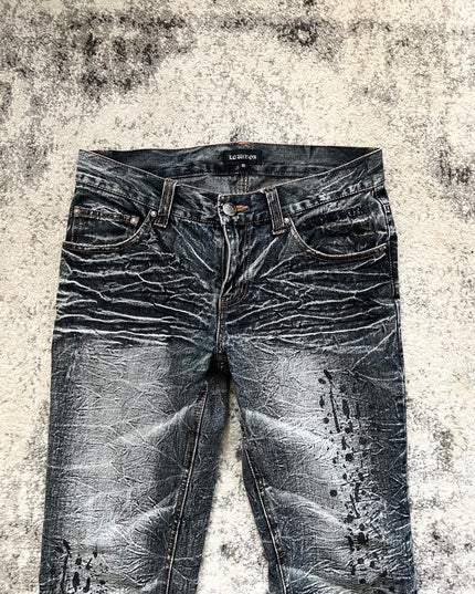 LOWBOX FLARED STONE WASH DENIM 