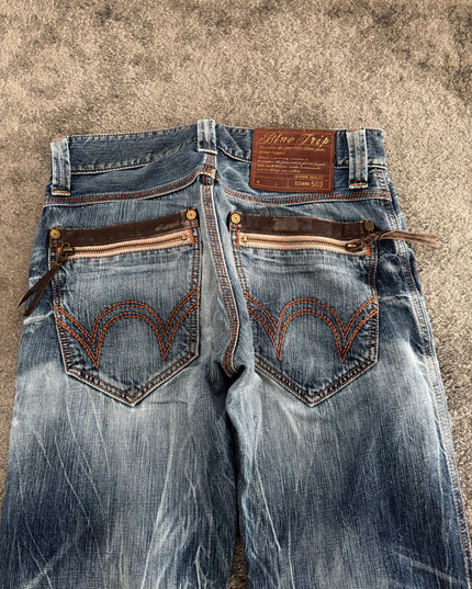 BLUE TRIP "LIGHTNING FADE VEINS" DENIM (S-M)