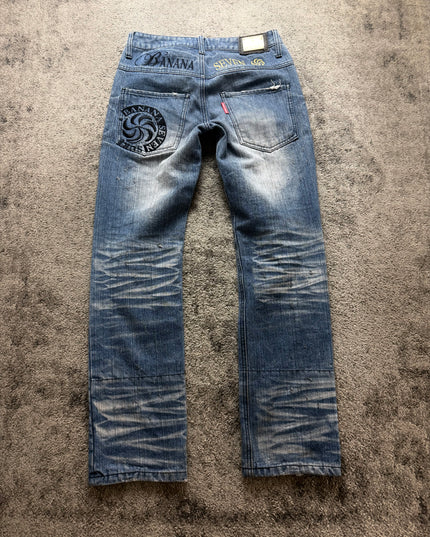 BANANA SEVEN "BLUE STATIC" DENIM