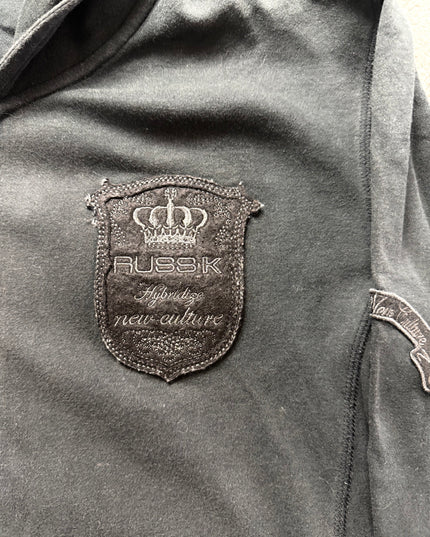 RUSS K "MIDNIGHT CREST" ZIP HOODIE (S-M)