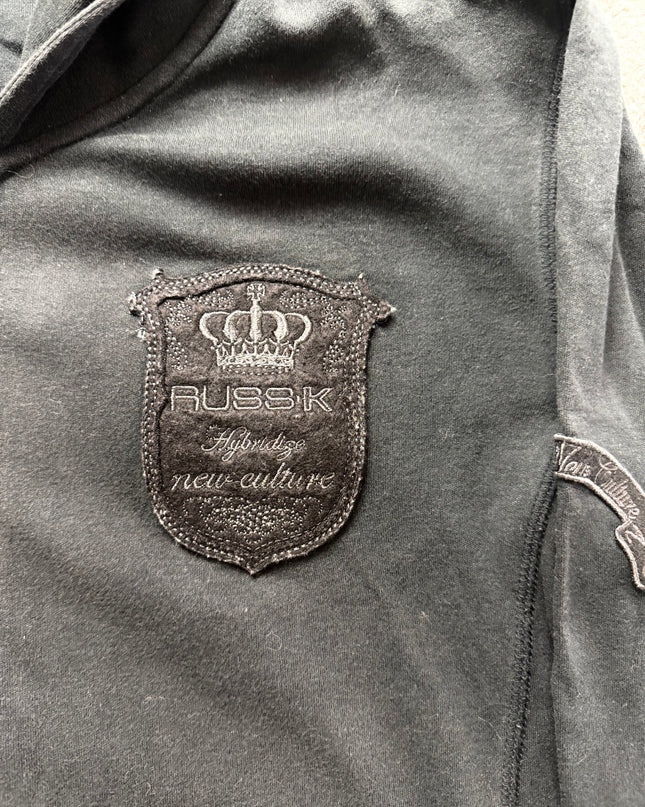 RUSS K "MIDNIGHT CREST" ZIP HOODIE (S-M)