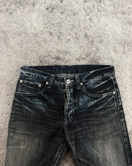 TAKEO KIKUCHI "BLACK WHISKER" DENIM (S)