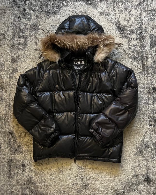 EDWIN FUR PUFFER BLACK