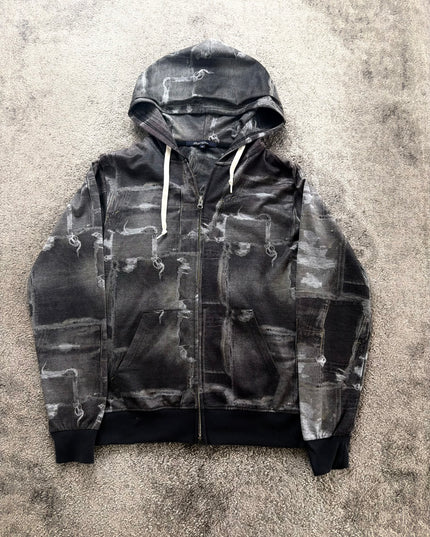 LOCK HEAVEN "GREY LOCK" ZIP HOODIE (S-M)