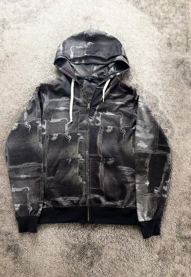 LOCK HEAVEN "GREY LOCK" ZIP HOODIE (S-M)