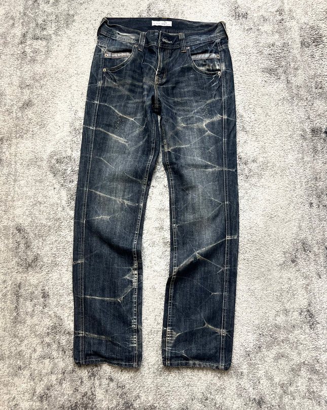 SUPERUBIS "CRACKED INDIGO" DENIM