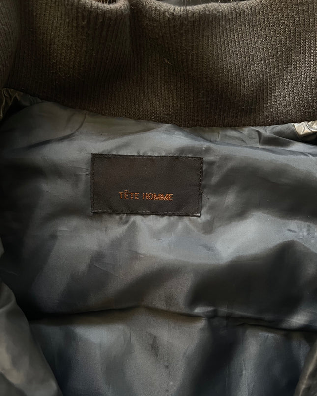 TETE HOMME FUR PUFFER GREY