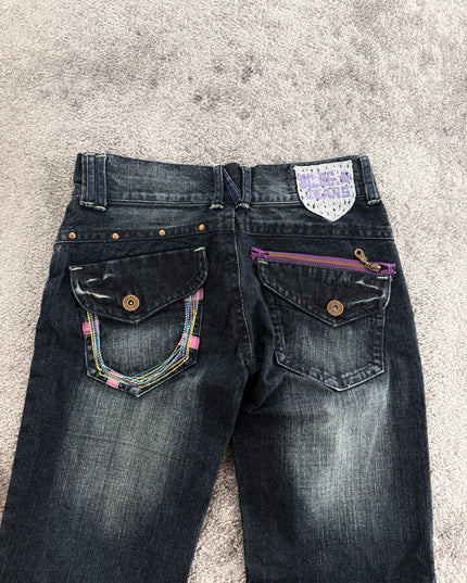 BCBG "NEON STITCH" DENIM (S)
