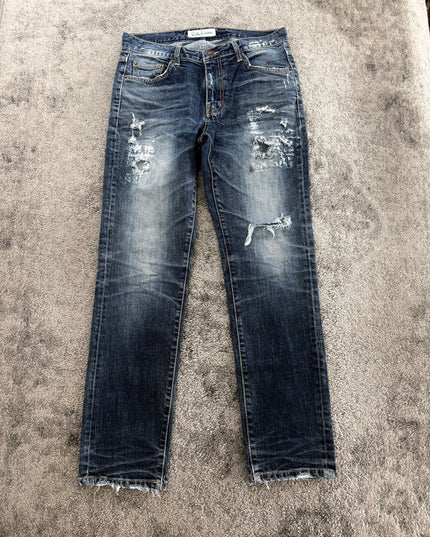 COOK JEANS "RIPPED SMOKE" DENIM (S-M)