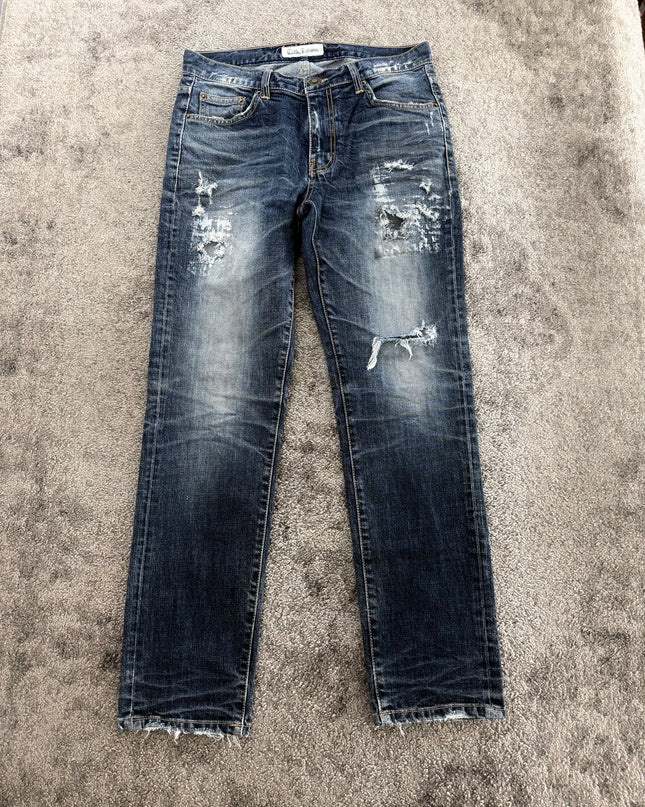 COOK JEANS "RIPPED SMOKE" DENIM (S-M)