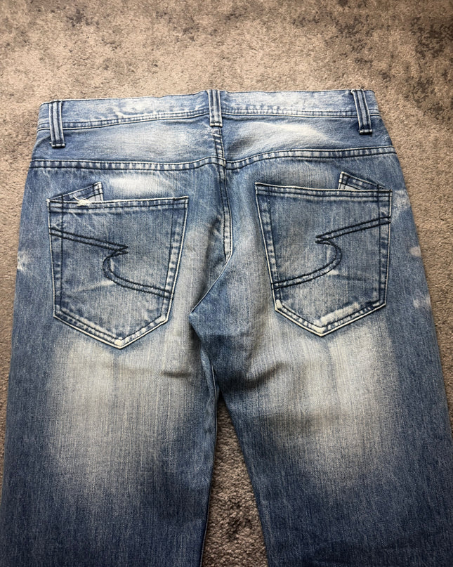 SEMANTIC DESIGN "CROSSFADE FLARE" DENIM (M)