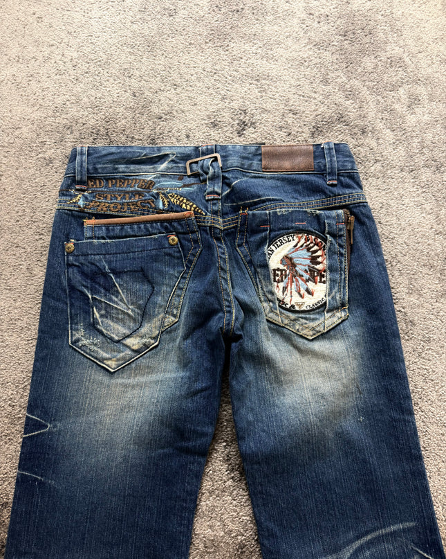 RED PEPPER "SUNBURST FADE" DENIM (S-M)