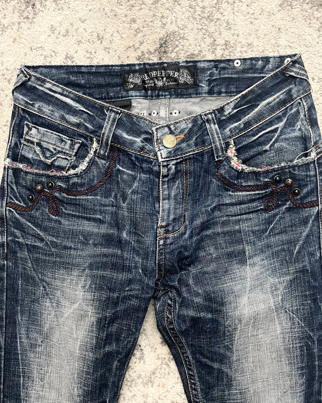 RED PEPPER HEAVY WASH FLARE DENIM 