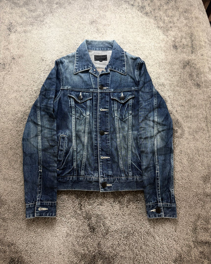 MURDER LICENSE "WASHED INDIGO" DENIM JACKET (S-M)