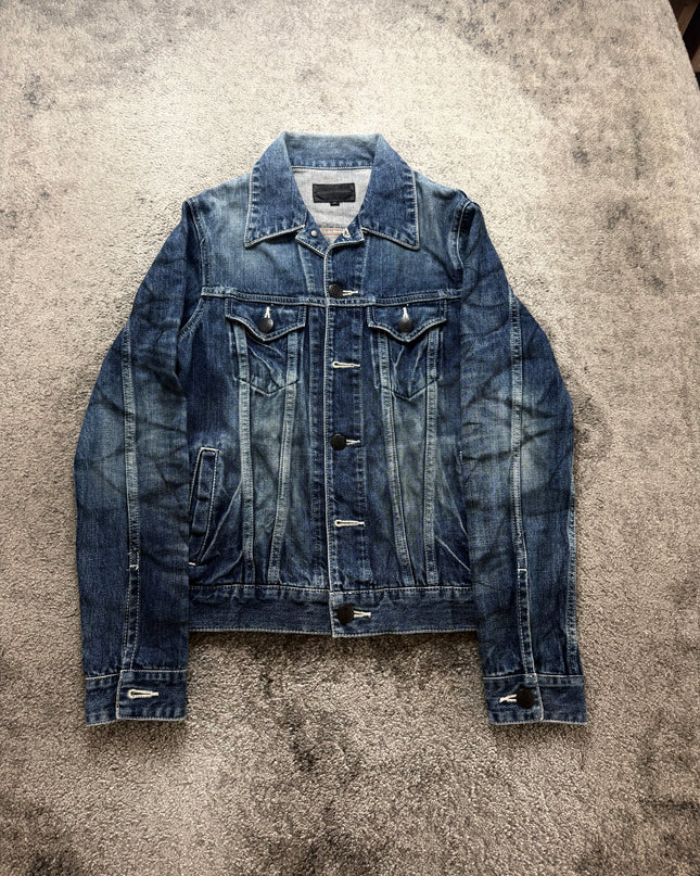 MURDER LICENSE "WASHED INDIGO" DENIM JACKET (S-M)