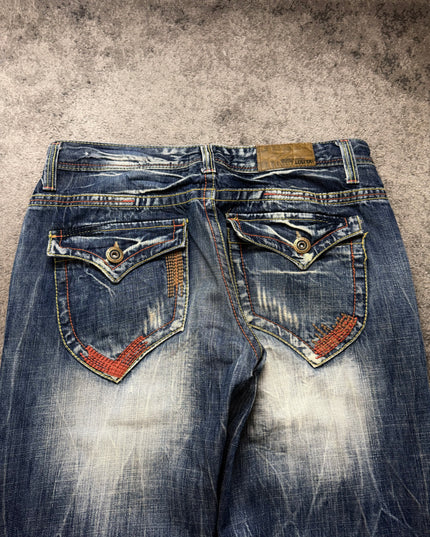 LOLITA "NEON WHISKER FLARE" DENIM