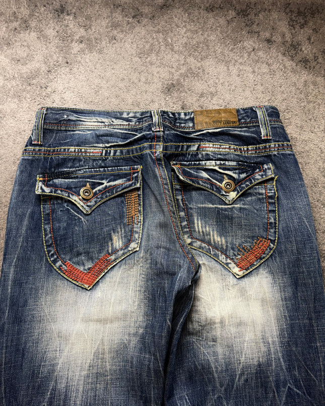 LOLITA "NEON WHISKER FLARE" DENIM