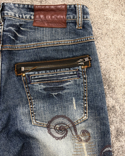 GLOBAL WORK "STUD PATCH" DENIM