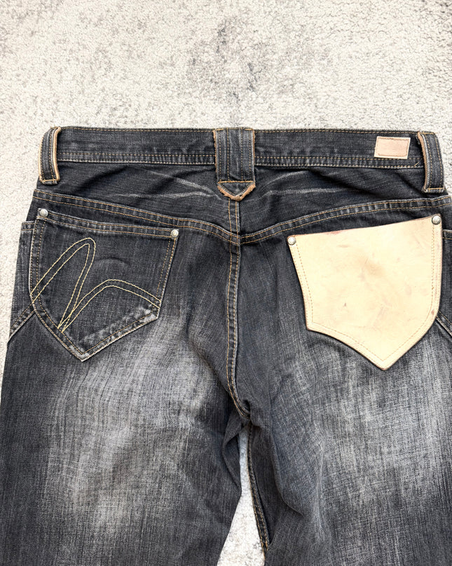 NICOLE CLUB "BROKEN LINE" DENIM