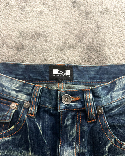 NYLAUS "CHAOS FADE FLARE" DENIM (S-M)