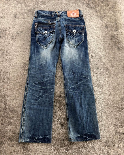 GENOESE "CRIMSON STITCH" DENIM