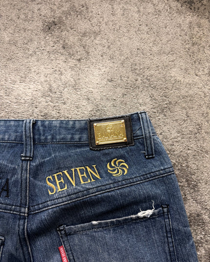 BANANA SEVEN "BLUE STATIC" DENIM