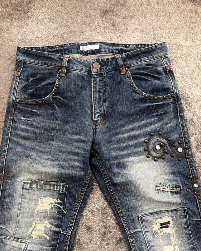 GLOBAL WORK "STUD PATCH" DENIM (M)