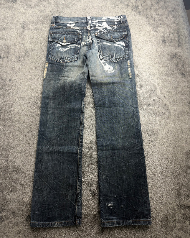 KUI "DESTROYED VINTAGE WASH" DENIM (S-M)
