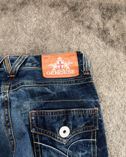 GENOESE "CRIMSON STITCH" DENIM