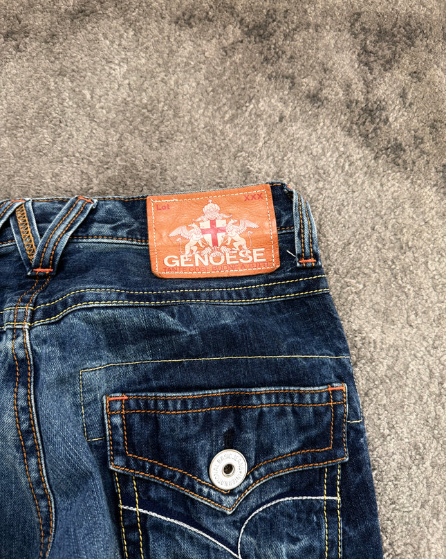 GENOESE "CRIMSON STITCH" DENIM