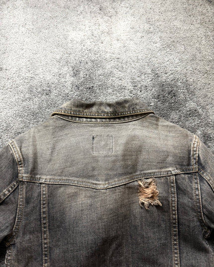 VICTIM "GREY DISTORTION" DENIM JACKET