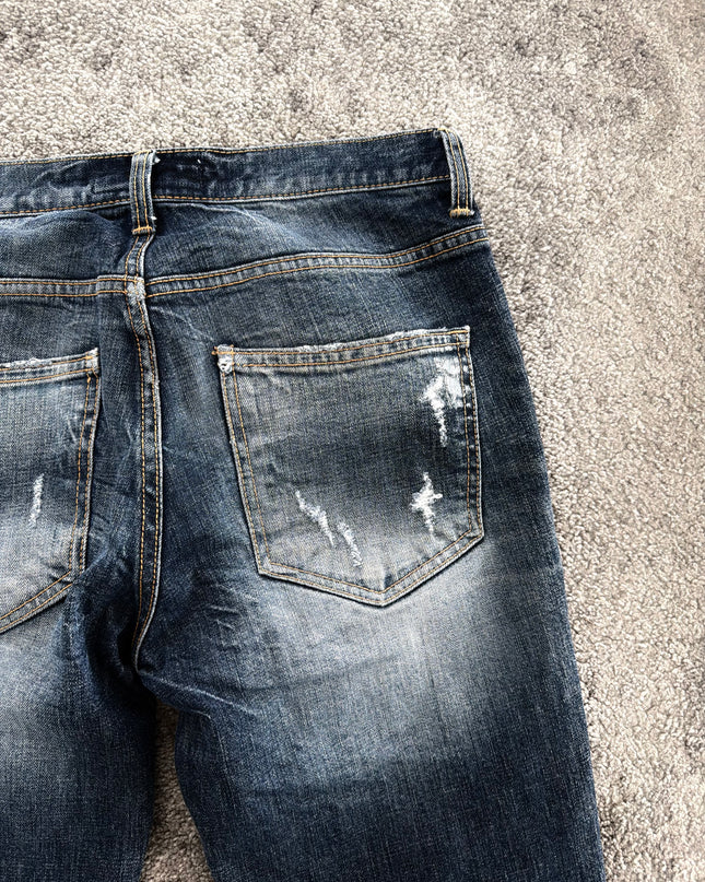 COOK JEANS "RIPPED SMOKE" DENIM (S-M)