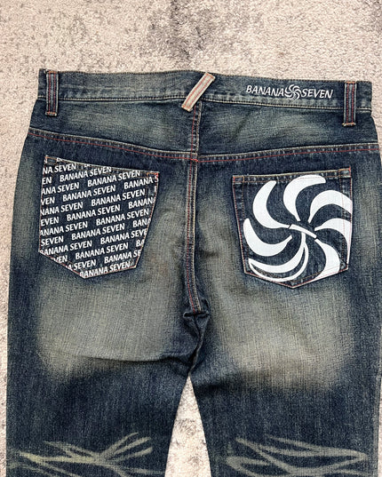 BANANA SEVEN "BACKDRAFT SWIRL" DENIM