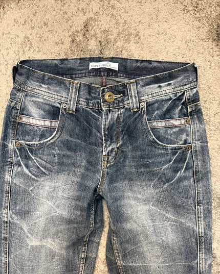 SUPERUBIS "FRACTURED INDIGO" DENIM