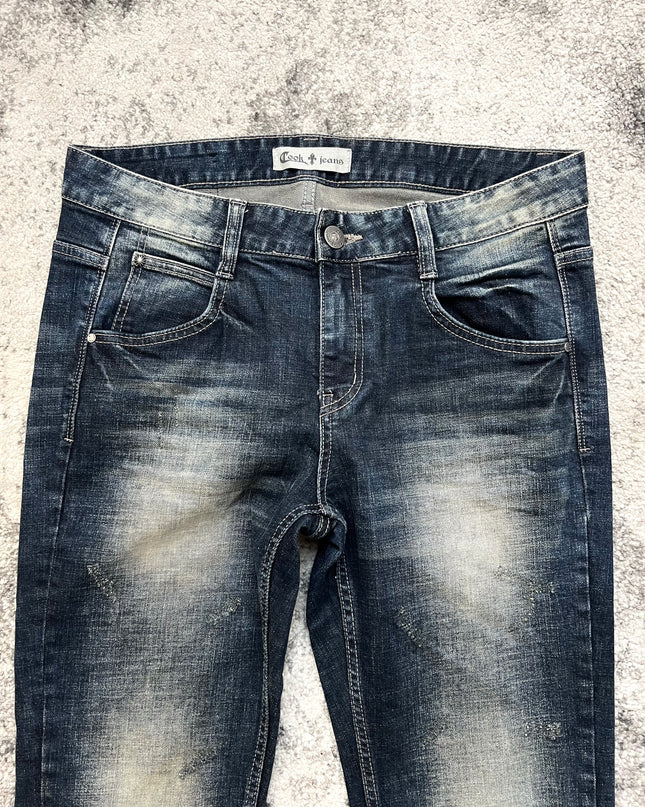 COOK JEANS "TWILIGHT SCAR" SLIM FIT DENIM