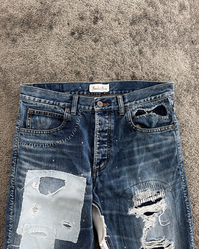 BONDS & PEACE "PATCHWORK DAMAGE" DENIM (S-M)