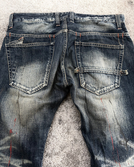 ROOT THREE "PAINT FADE FLARE" DENIM