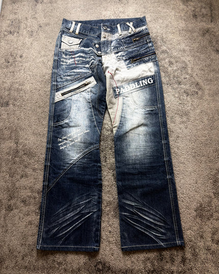 HEISEI "MULTI-ZIP PANEL" DENIM