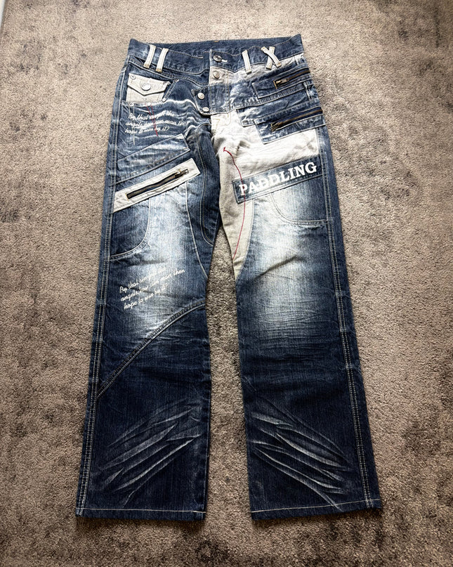 HEISEI "MULTI-ZIP PANEL" DENIM
