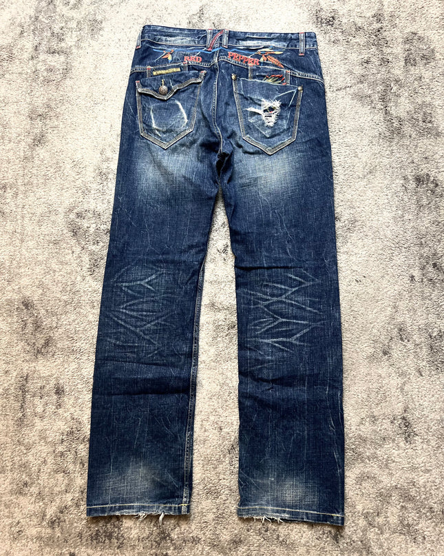 RED PEPPER "CRIMSON MIRAGE" DENIM