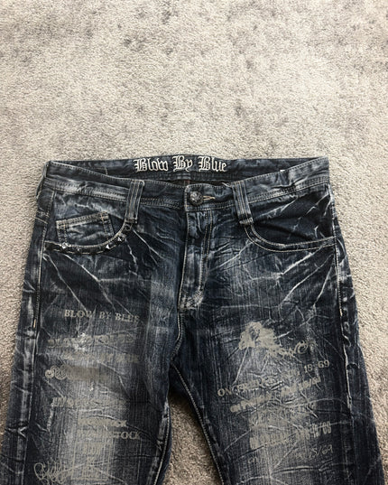 BLOW BY BLUE "CHAOS SCRIPT" DENIM (M)