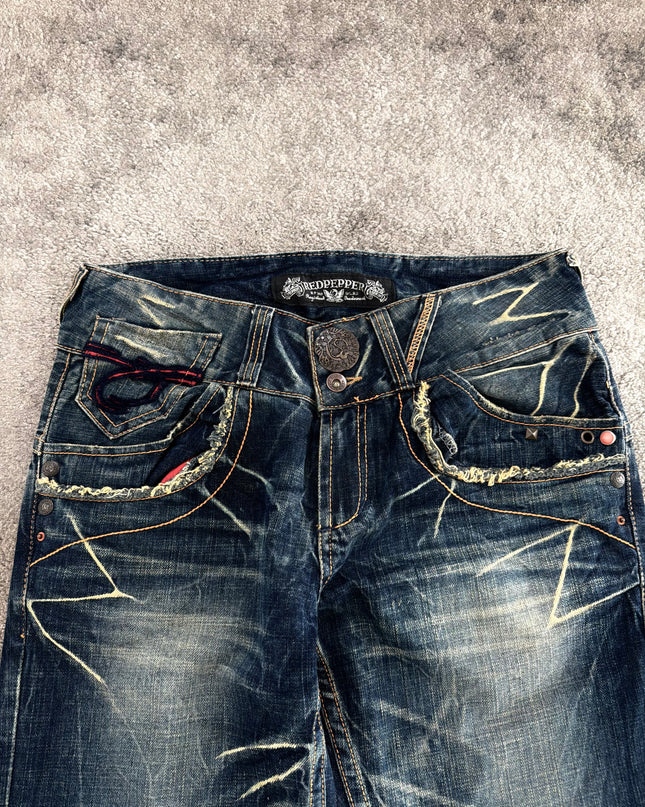 RED PEPPER "TRIBAL SCRATCH CODE" DENIM