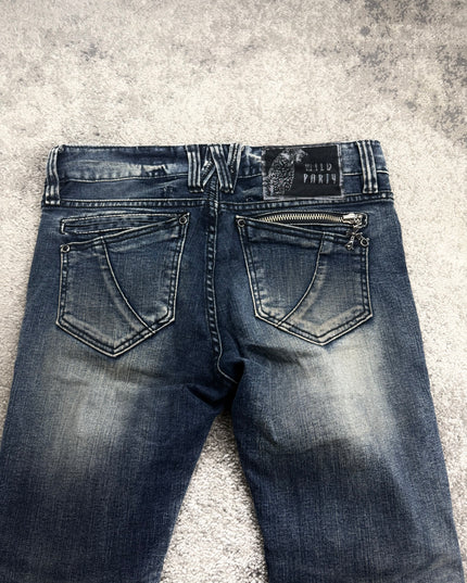 WILD PARTY "DESTROYED INDIGO" DENM (S-M)