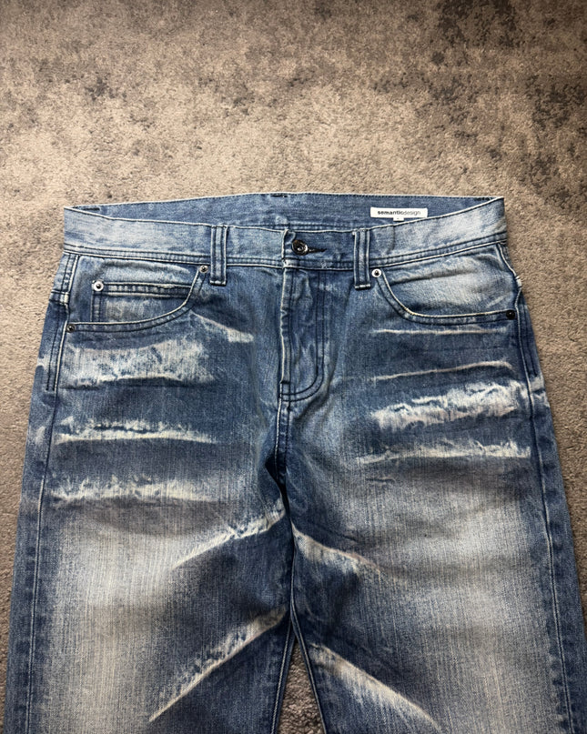 SEMANTIC DESIGN "CROSSFADE FLARE" DENIM (M)