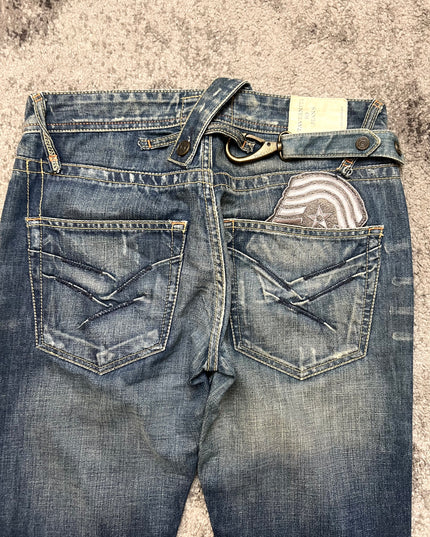 TAVERNI "DISTRESSED HORIZON" DENIM