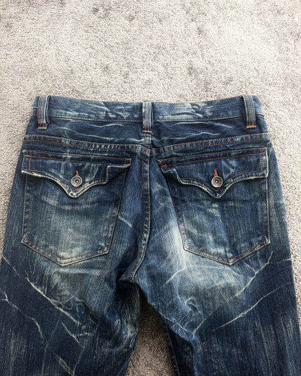 NYLAUS "CHAOS FADE FLARE" DENIM (S-M)