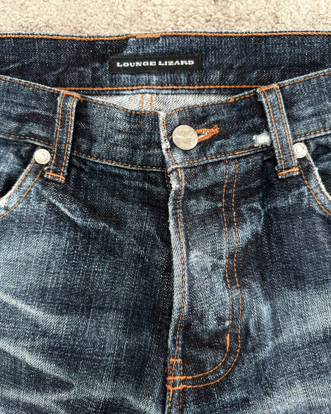 LOUNGE LIZARD "FADED SHADOW SLIM" DENIM